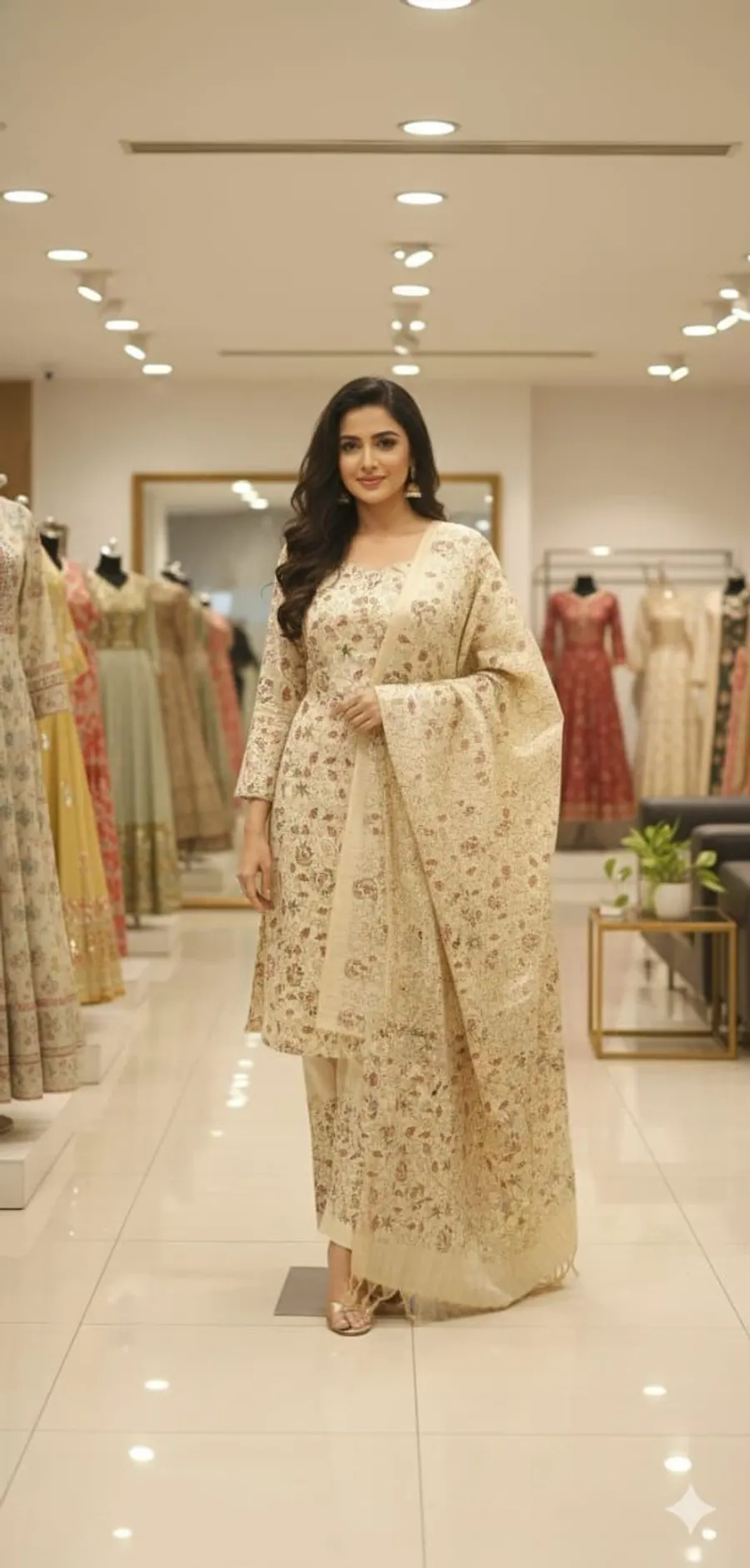 Soft Cotton Khadi Hand-Printed Full Suit Set – Elegant & Comfortable Ethnic Wear